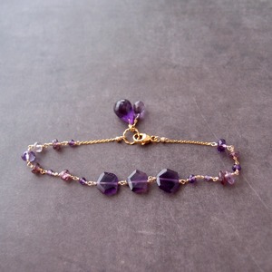 Mixed Stone Bracelet【K14gf】Purple／ブレスレット