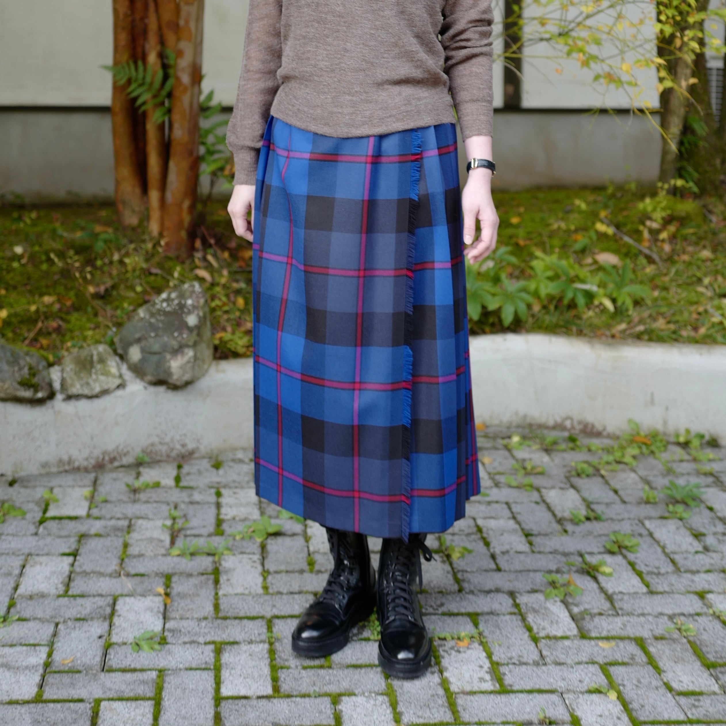 <別注>O'NEIL OF DUBLIN│ウールロングイージーキルト83cm(後ろゴム)<MAX OLD BOLEY>WORSTED WOOL