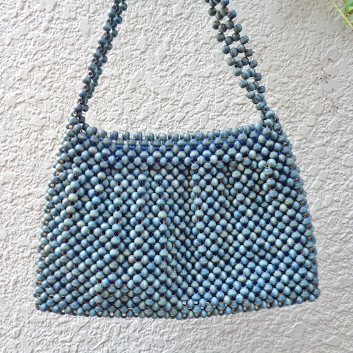 Wood beads purse／ウッド ビーズ パース
