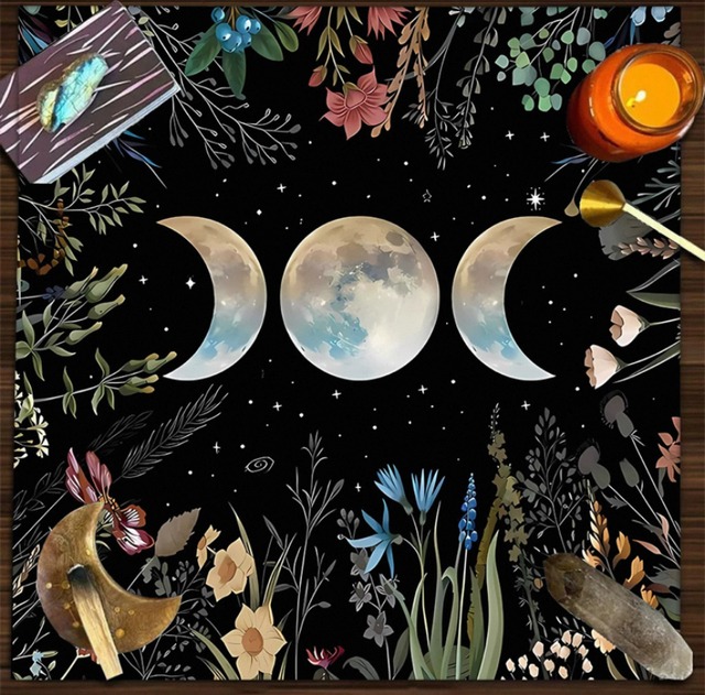 【合計5999円以上で購入可能】4color Constellation tarot push card cross live photo Mat【m1122】デザインタロットクロス