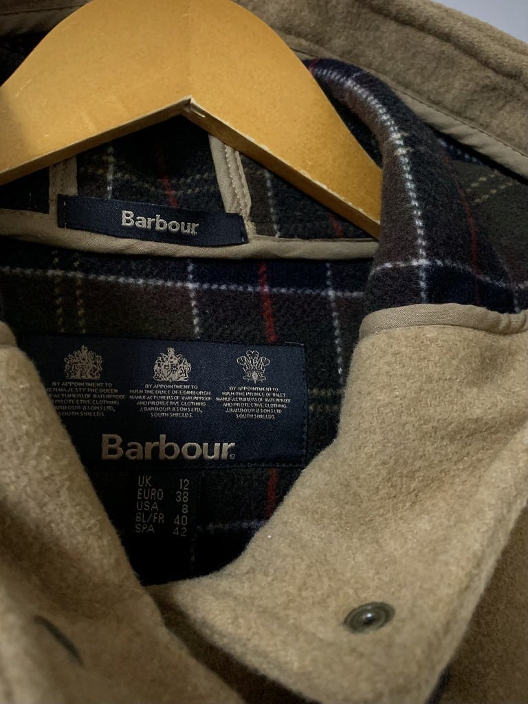 Cashmere Blend Check Lining Design Duffle Coat "Barbour"