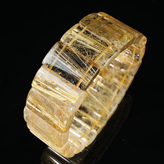 タイチンルチルクォーツ バングル ルチルクォーツ 一点物  111-42355