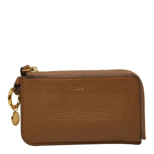 クロエ コインケース カードケース フラグメントケース ブラウン レザー レディース Chloe 【中古】