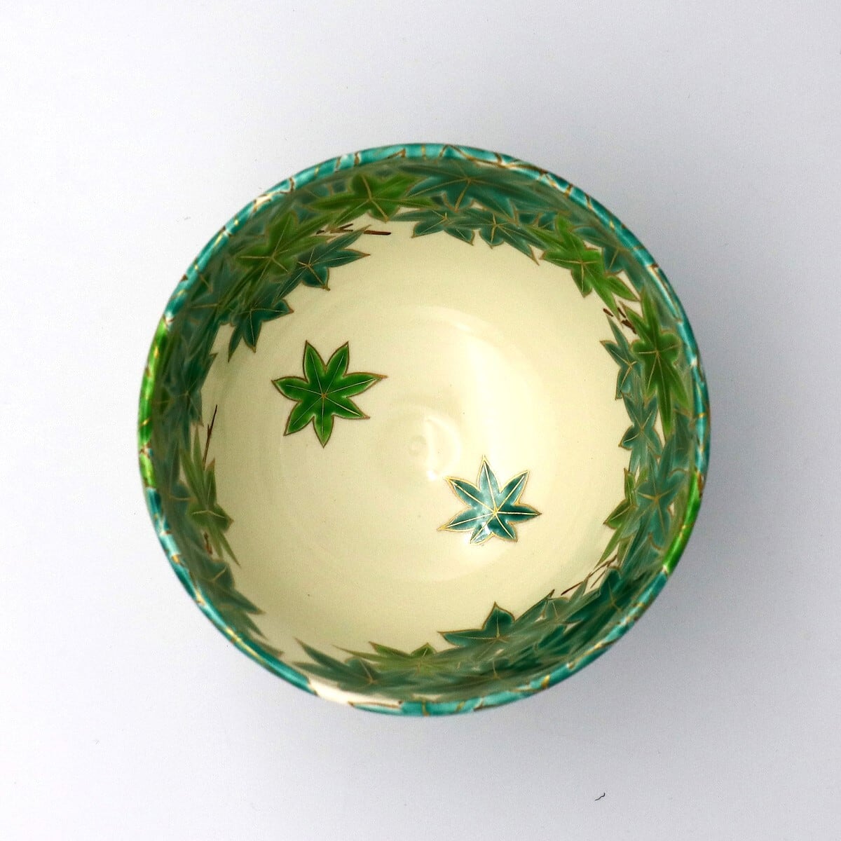 抹茶碗 色絵 青楓 | 京焼窯元 橋本城岳