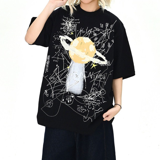 アートプラネットグラフィックプリントTシャツ
 2col   R01734
