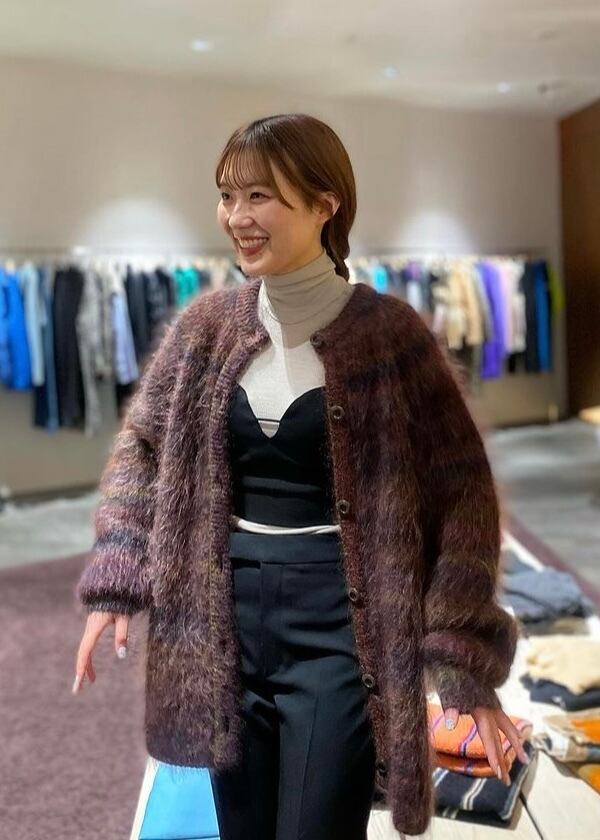 FUMIE=TANAKA】mohair gradation cardigan - 長袖