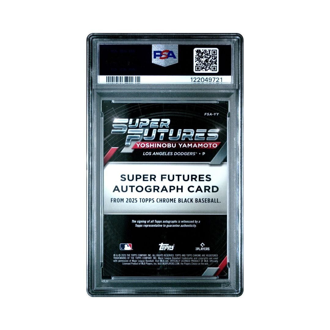 PSA 9】山本由伸 | 2025 Topps Chrome Black 直筆サイン Super Futures