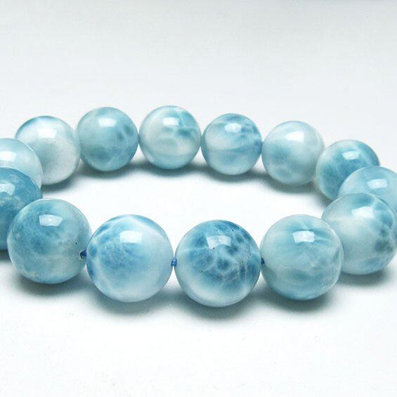 ラリマー ブレスレット 15mm 一点物 111-38055