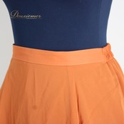 社交ダンス 衣装 スタンダード スカート レッスンウェア 女性用 レディース オールシーズン 茶色 Sanline サンリーヌ オレンジ系 ブラウン系 無地 シンプル 落ち着き おしゃれ シフォン風 軽やか 踊りやすい 伸縮性 スタイリッシュ 高品質 日本製