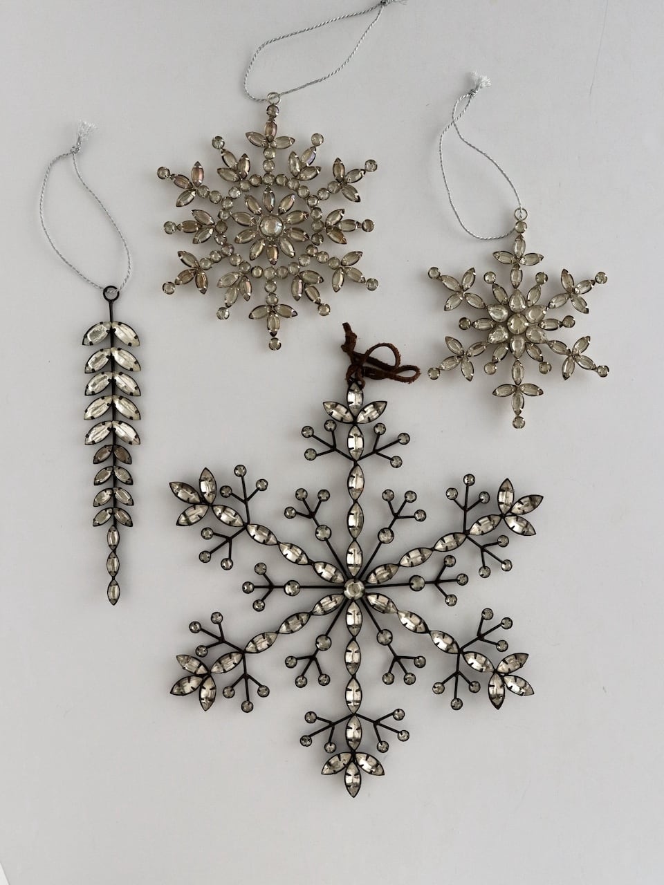 アンティーク 雪の結晶のオーナメント② クリスマスオーナメント 雪の結晶 / Rhinestone Snowflake Airy