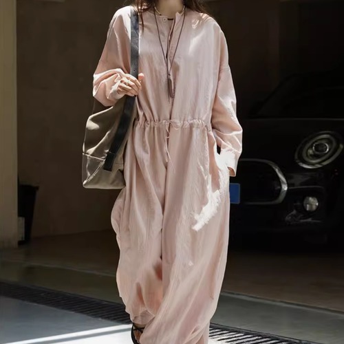 2色／ウエストドロストオールインワン ・19048