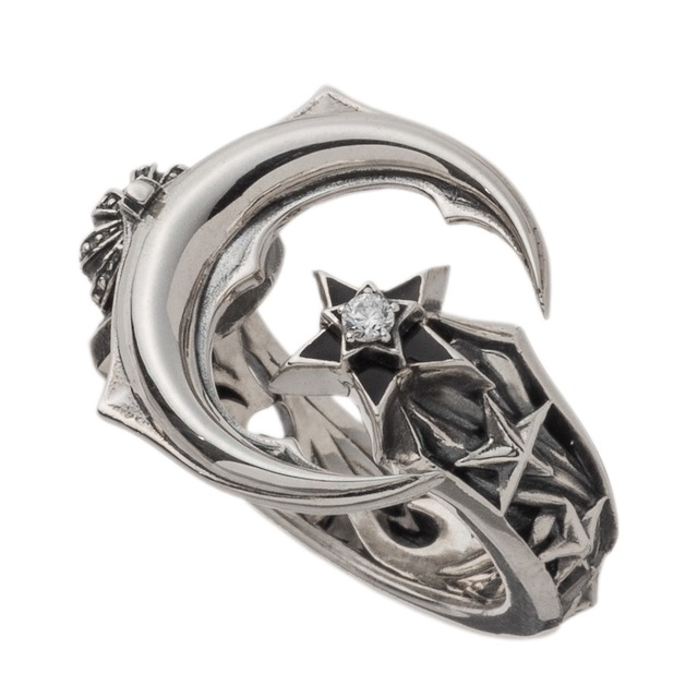 【指輪売り上げランキング1位】クレセントムーンリング　AKR0071　Crescent moon ring　シルバーアクセサリー Silver jewelry