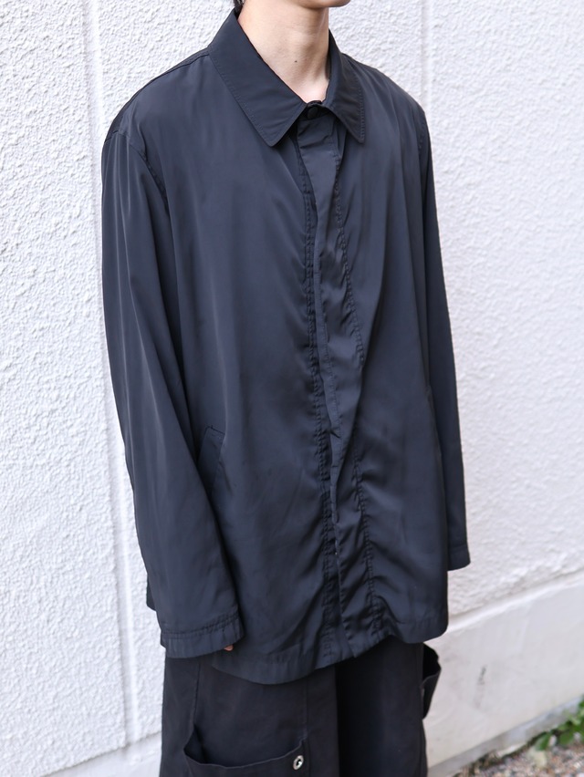 【armani collezioni】nylon fly front half coat