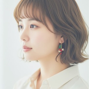 checkerberryピアス（coral）