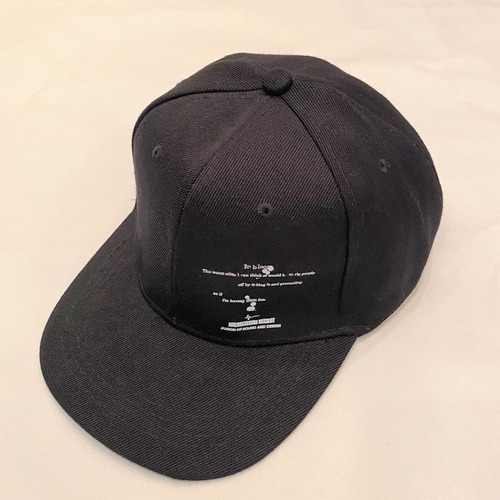 Logo Printed Cap　Black