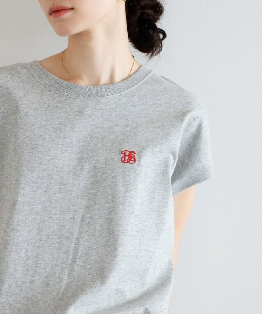 【汗染み防止】ワンポイント刺繍フレンチスリーブTシャツ【t-11246】.