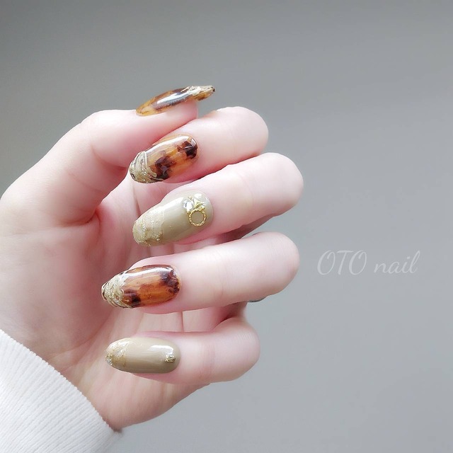 秋冬ネイル Rose 大人モンブラン べっ甲 ネイルチップ通販 販売専門店oto Nail 秋冬ネイル Rose 大人モンブラン べっ甲 ネイルチップ通販 販売専門店oto Nail