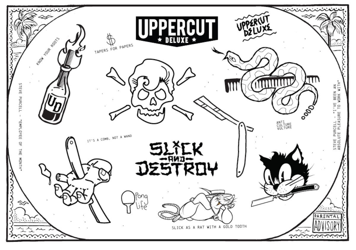 UPPERCUT DELUXE タトゥーフラッシュミニポスター | 理容美容バーバー