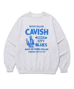 [CAVISH] CITY BLUES SWEATSHIRT LIGHT GREY(CV2ESUM441A)