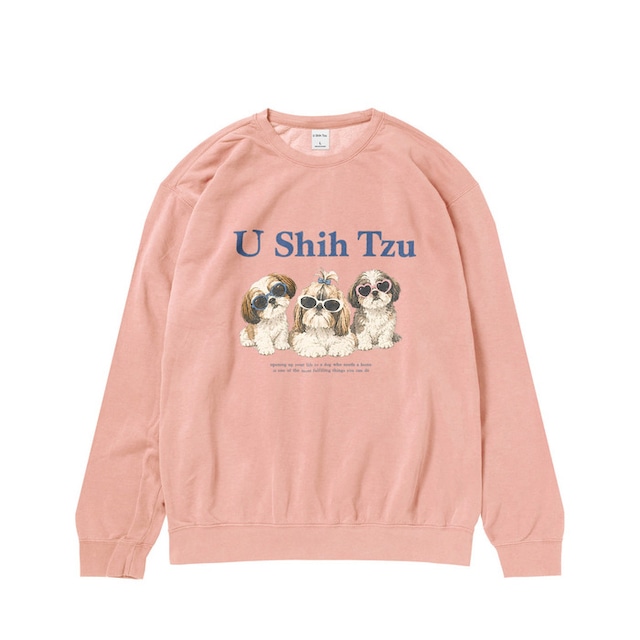 COOL SHIH TZU Sweat Shirt Pink U0100