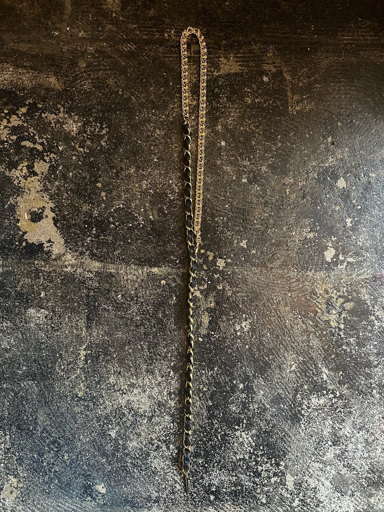 M.U.L】Xチェーンレザーラリエットネックレス | linociel