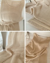 Mesh sheer crochet Tops  L0101