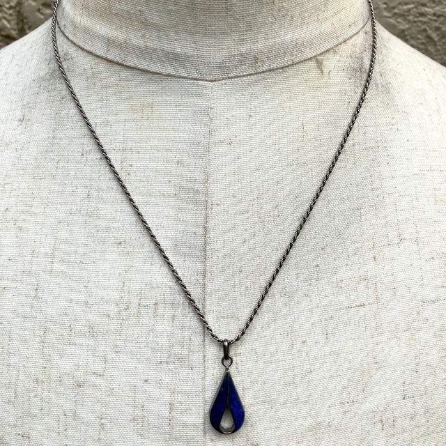 SILVER925 BLUE STONE TOP NECKLACE /シルバー/ネックレス 