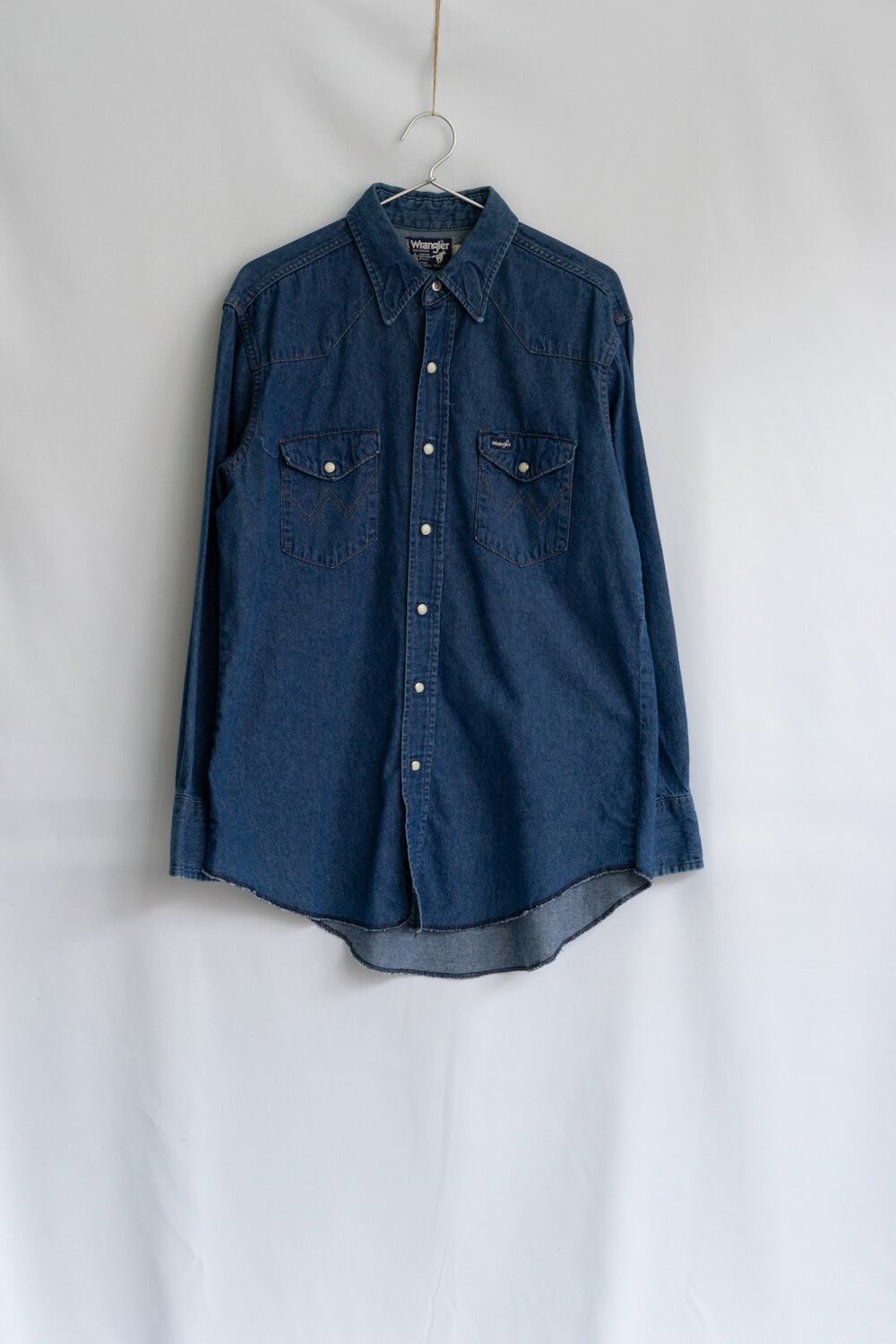 MADE IN USA】Wrangler Denim Western Shirts メンズ L 16 1/2 -33