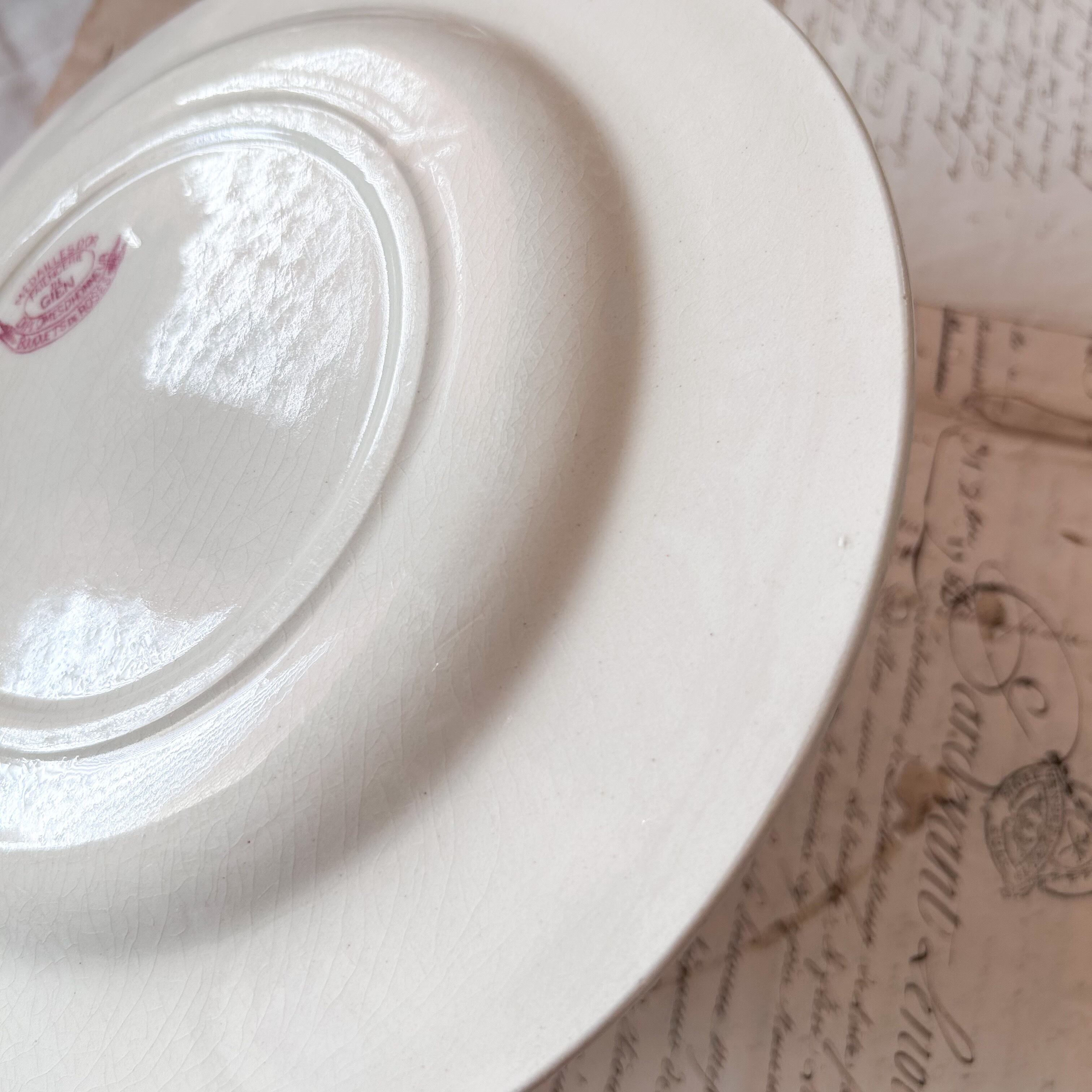 フランス アンティーク ジアン bouquets ディナープレートB フランスアンティーク】Gien （ジアン）Bouquets de roses