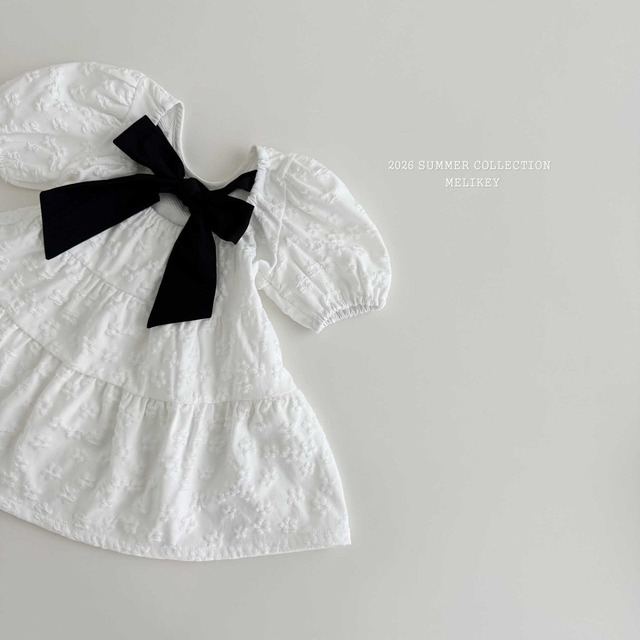 [予約][送料無料]≪MELIKEY≫Shine Back Ribbon One-Piece 52