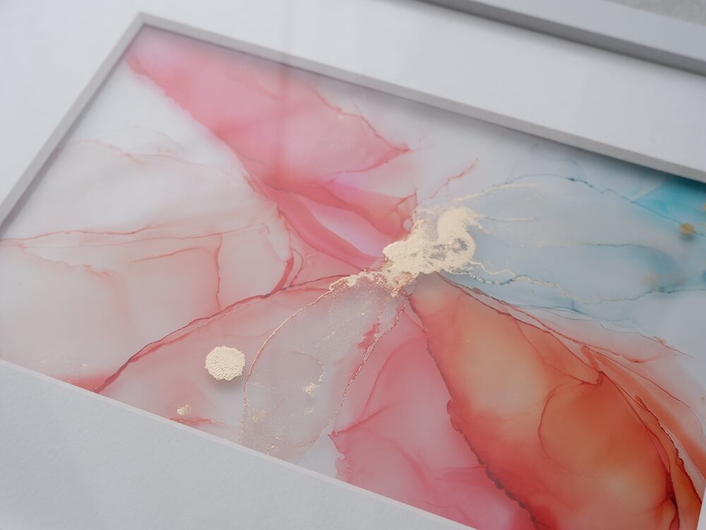 アクリル画　原画　「野花の咲くフィールド05」額縁付き　F4サイズ　風景画 アクリル画 原画 「野花の咲くフィールド05」額縁付き F4サイズ 風景画