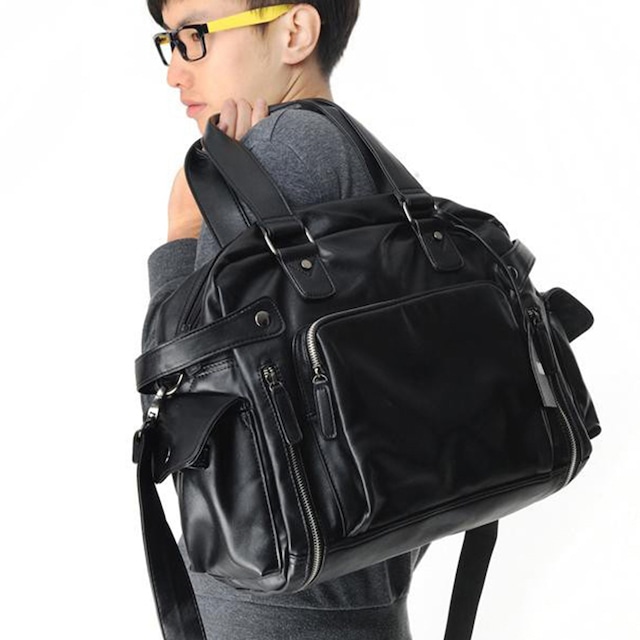 送料無料 ショルダーバッグ メンズ メッセンジャーバッグ レザー 革 軽量 旅行 bag-350