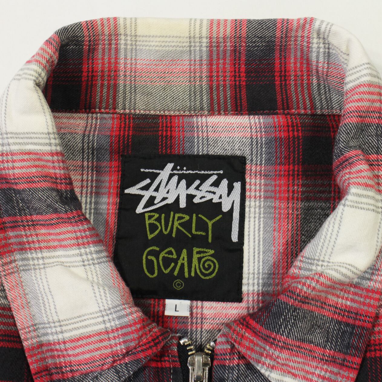 90's STUSSY BURLY GEAR Plaid Flannel Jacket ステューシー