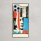 受注生産 iPhoneケース 赤青黒の建築風紙片コラージュ｜ZINE風 ZINE058B