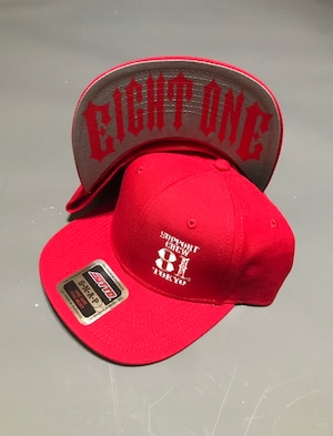 SUPPORT CAP "EIGHT ONE" RED/RED