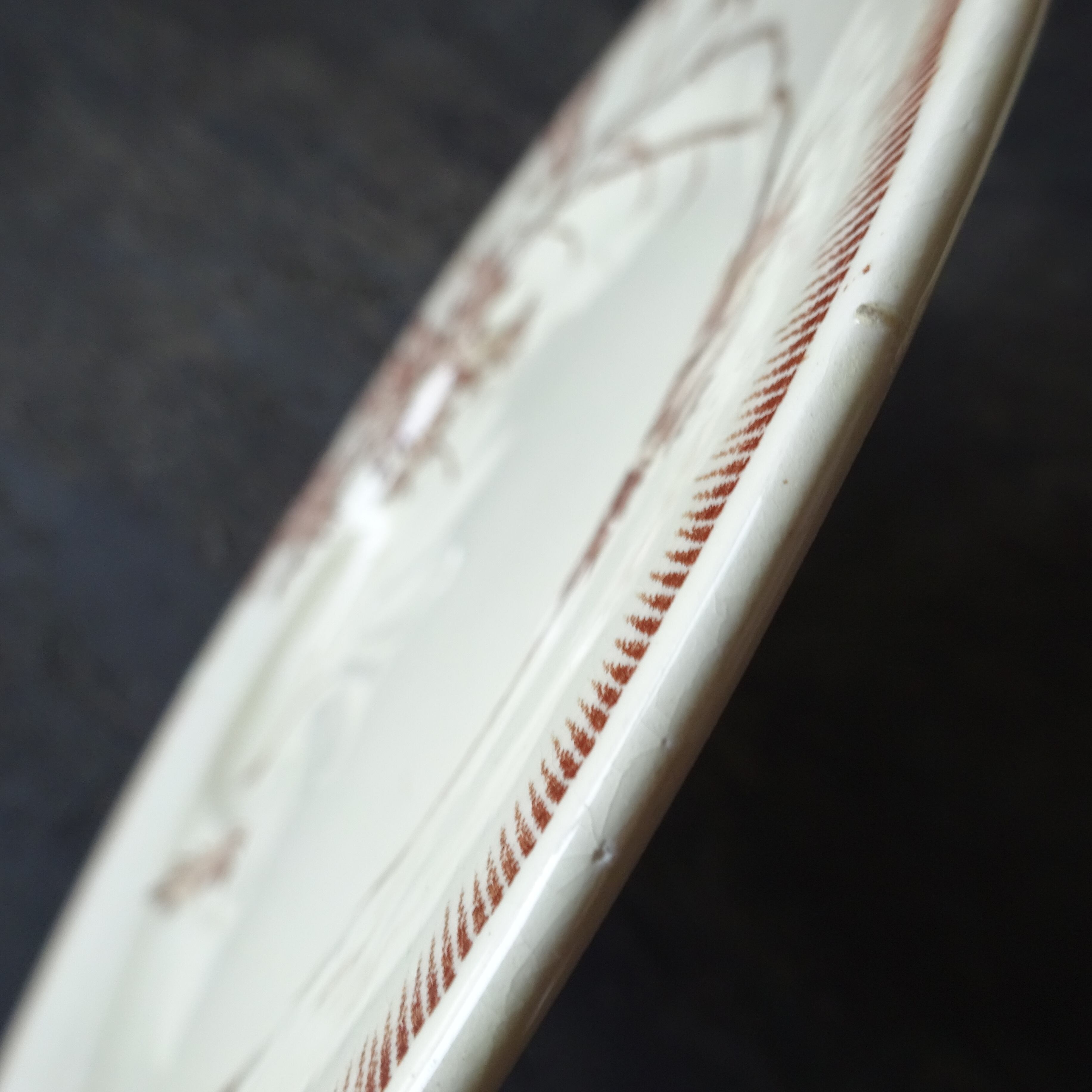 J. V et Cie Bordeaux  modèle《Sce Chevreuse》assiette à asperges・artichaut (A)