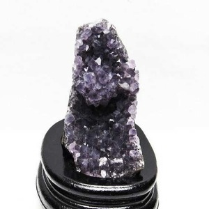 アメジスト 原石 クラスター ウルグアイ産 アメシスト 紫水晶 置物 台座付属 花型 一点物  182-5947