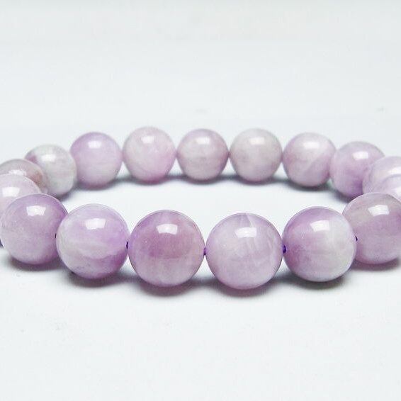 クンツァイト ブレスレット 12mm ミルキークンツァイト ブレス 一点物 メール便可 [M便 1/10] 111-46418