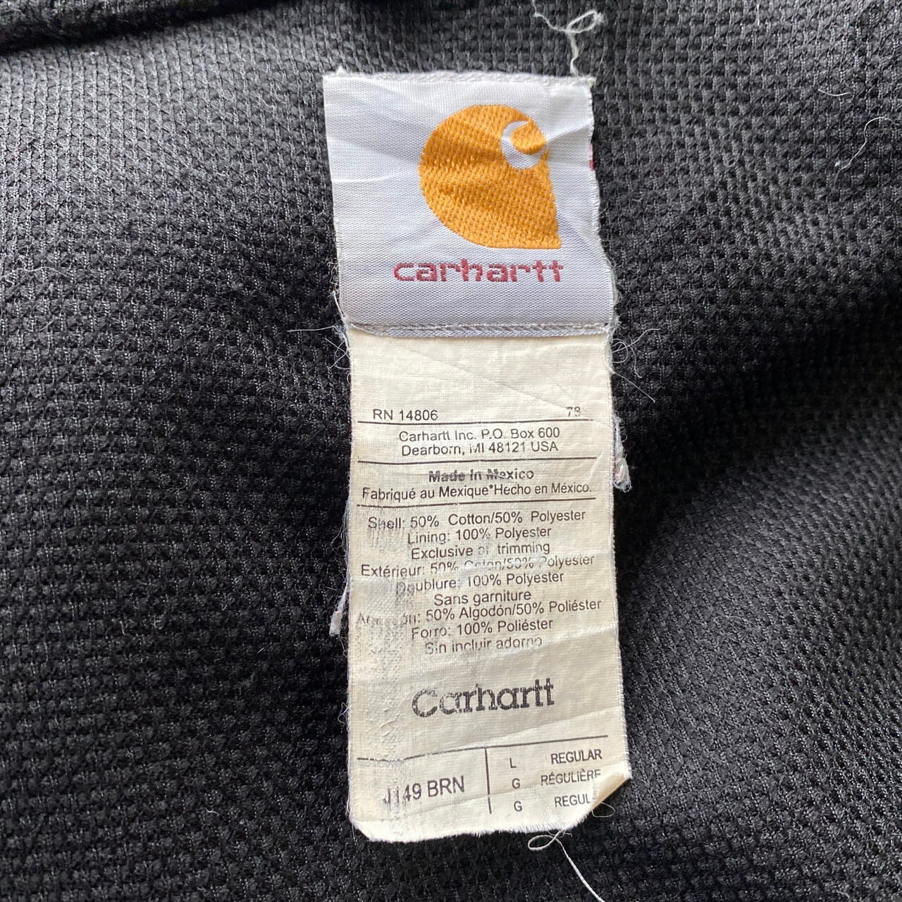 雰囲気系 Carhartt カーハート スウェット フルジップパーカー メンズ