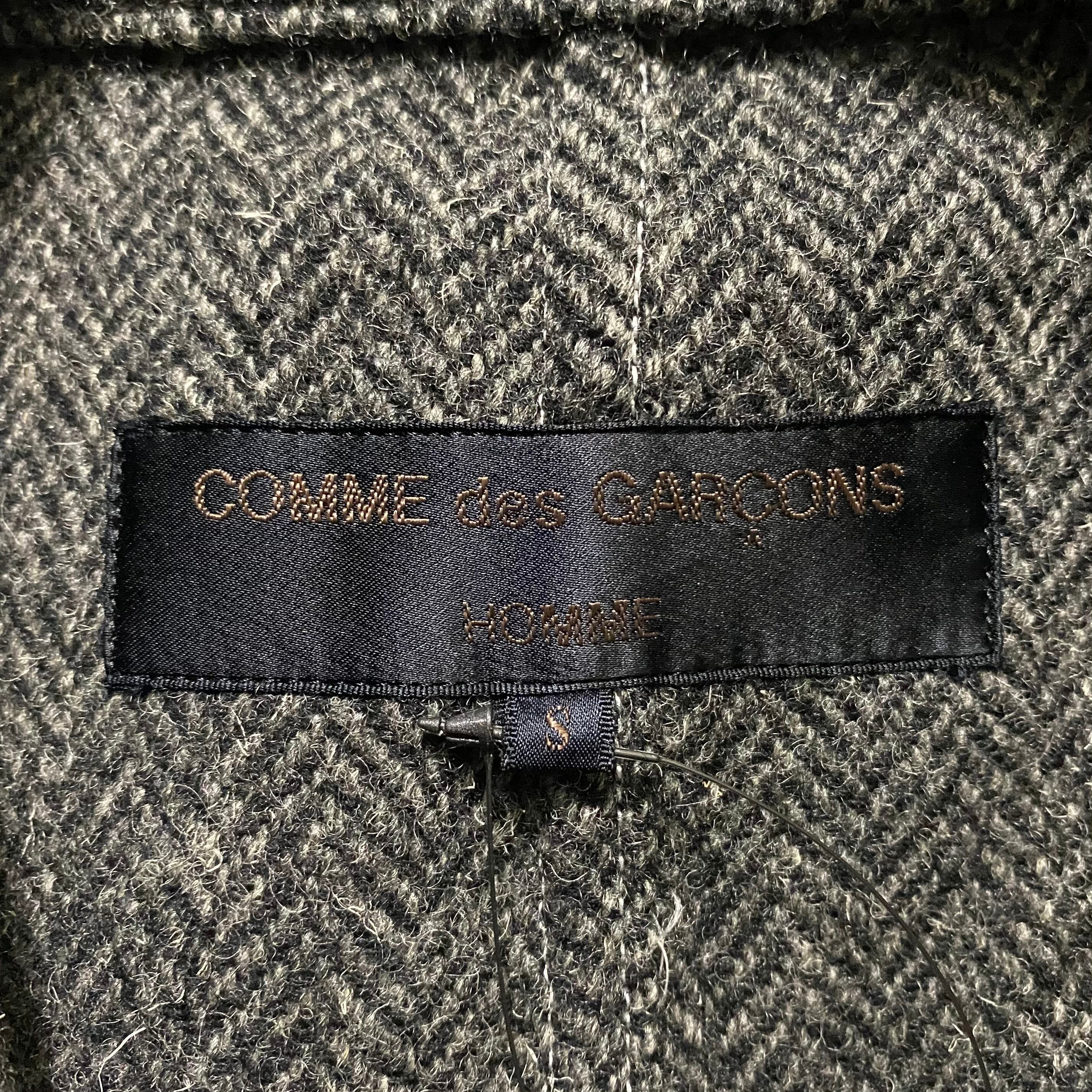AD1995 COMME des GARCONS HOMME herringbone pattern wool tailored 