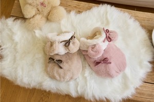 即納【hapoohe】Fluffy Bear Coat (Milk tea)