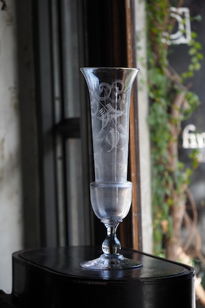 緑として花入れ 水通し No.1-antique glass vase