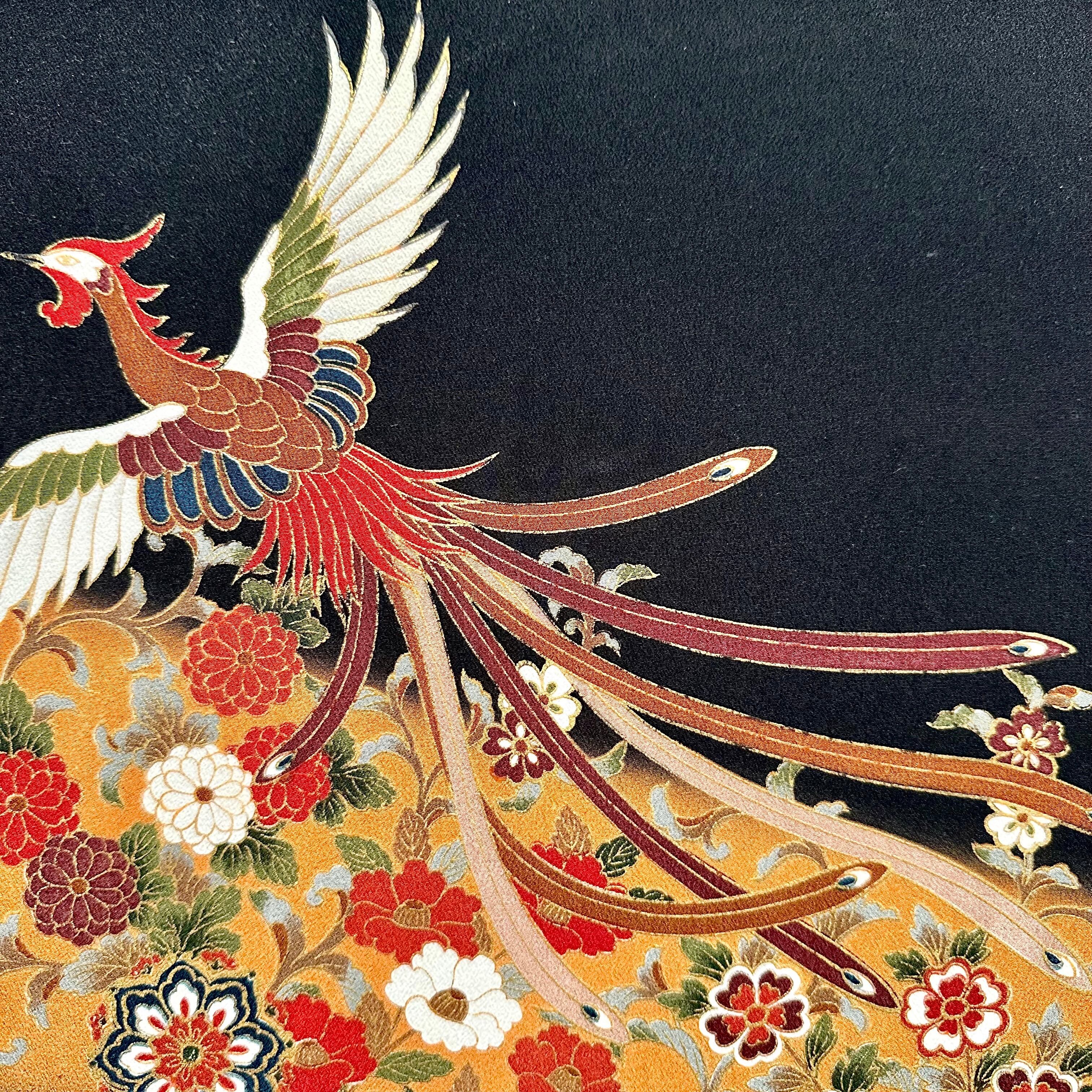 Kimono fabric panel 30×30cm 着物のファブリックパネル とりどりの