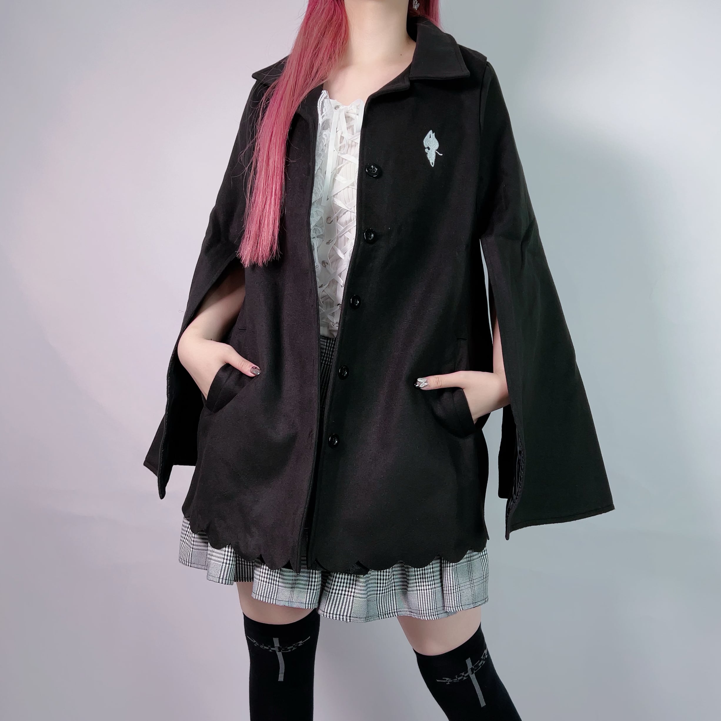 裾スカラップSLEEVE SLIT LADIES COAT NIER CLOTHING