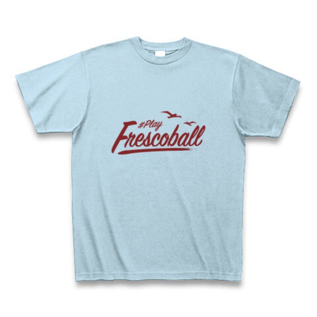 PLAY FRESCOBALL オリジナルTシャツ（スカイブルー×レッド）