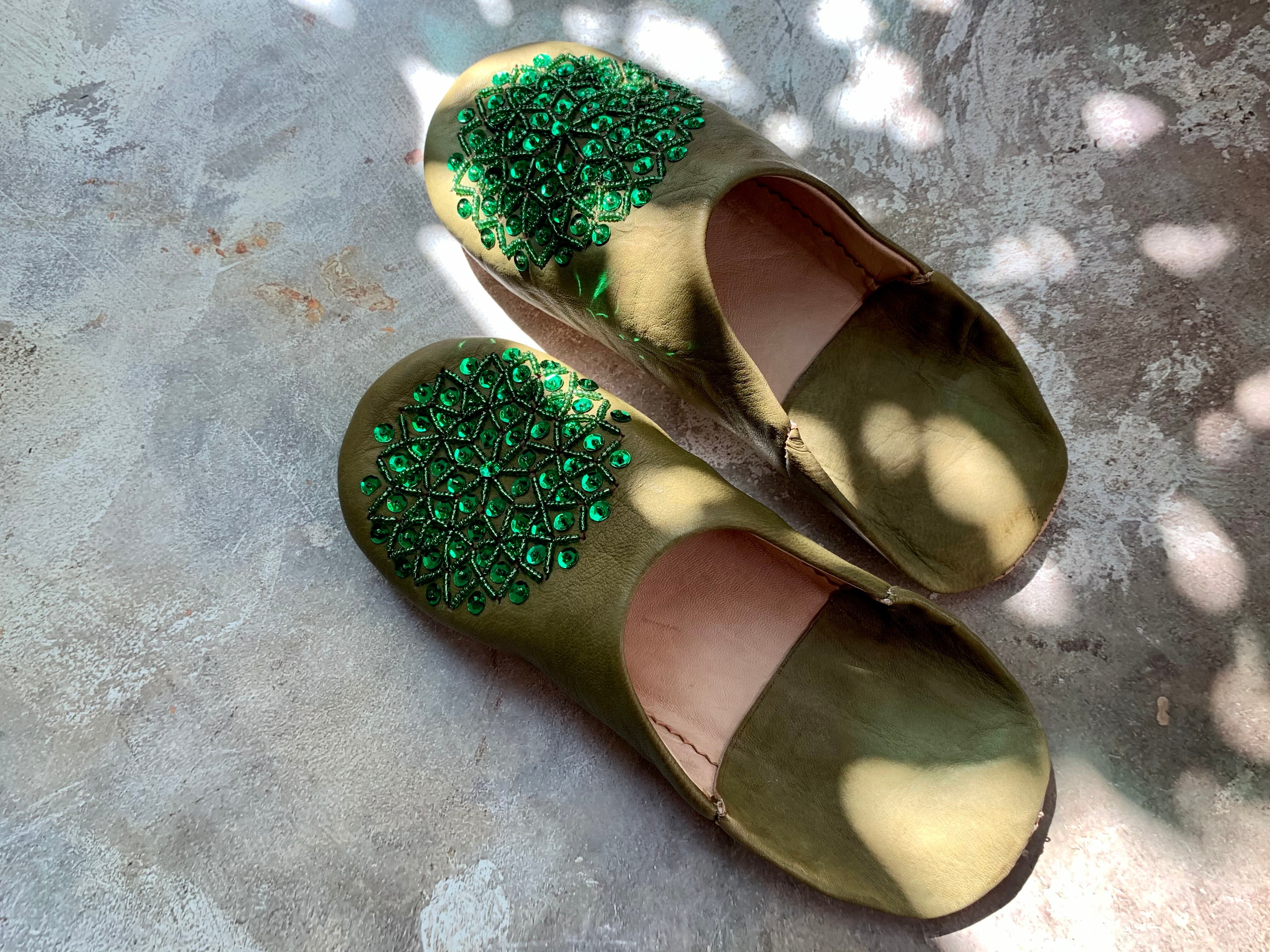 モロッコキラキラバブーシュ