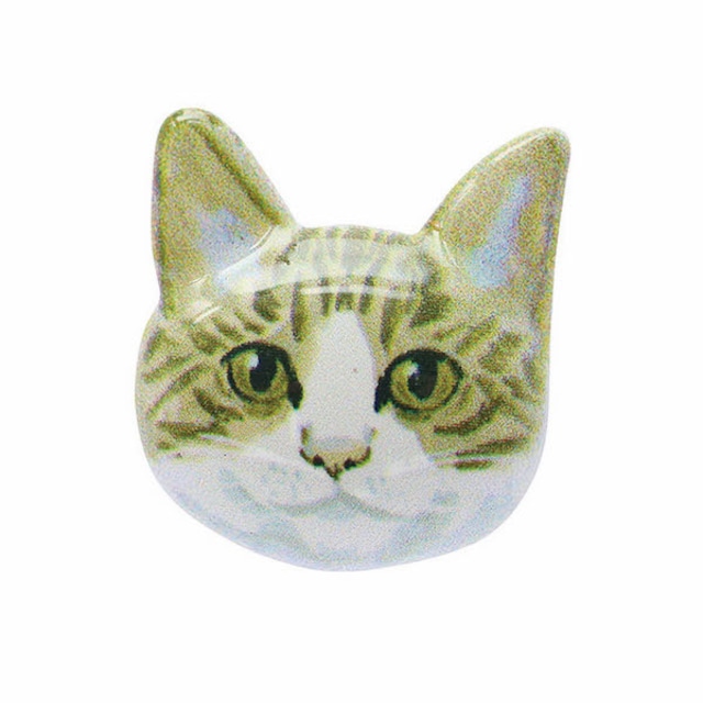 小池ふみ ピンズ Pins / Cat Tora 1.9x2.1cm 中国製 KF036