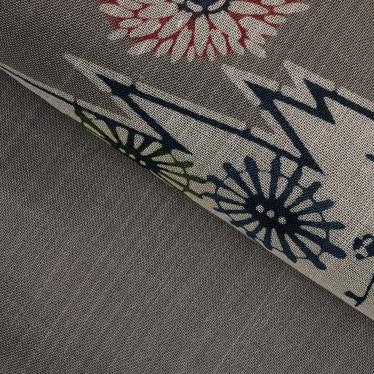 栗山吉三郎 稲妻取にお花の模様 京紅型名古屋帯【中古】 | かわの屋