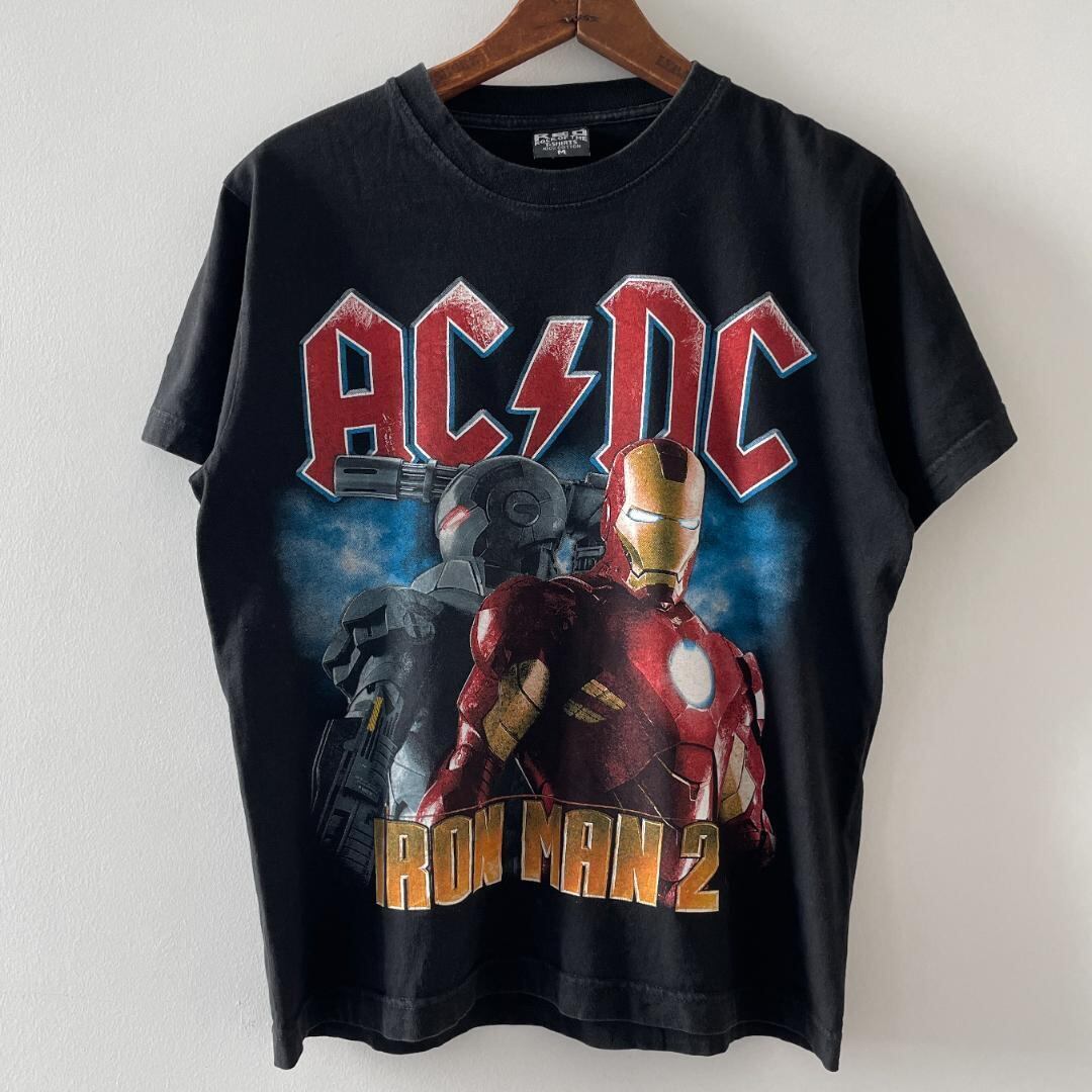 GF842 AC/DC IRON MAN2 Tシャツ 両面 アイアンマン バンド