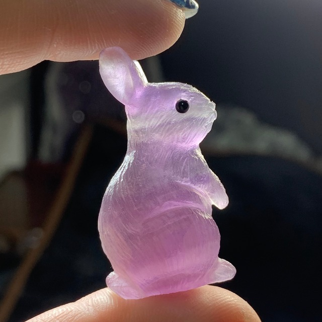 2.フローライト親子うさぎが住む世界☆